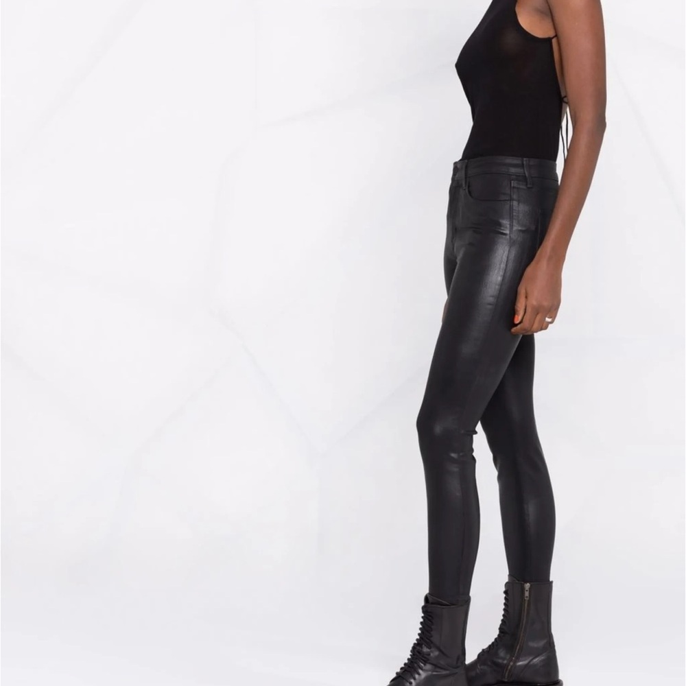 🟣 BOGO! L’Agence Margot Skinny High-Rise Black Coated Pants